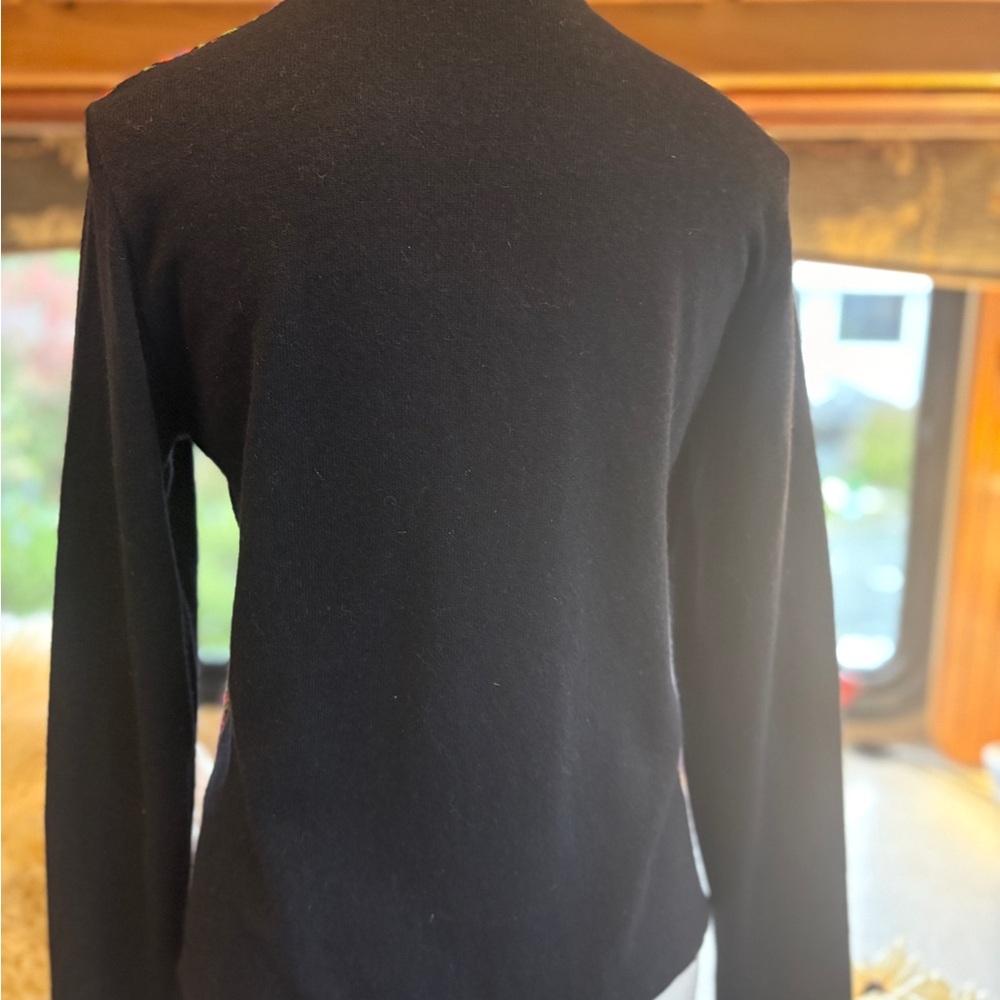 Vintage Ophelia Italian Chevron Knit Cardigan Merino Wool, Cashmere & Silk Sz Sm - Picture 6 of 8
